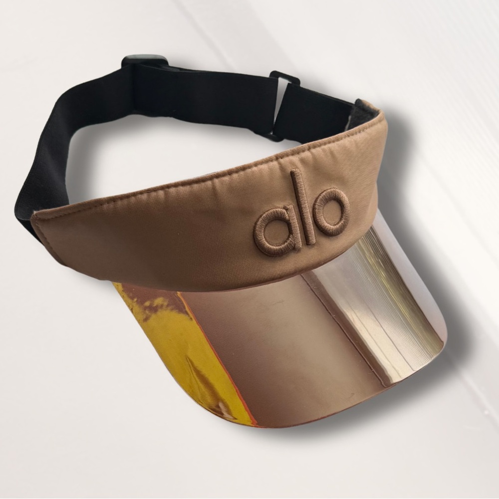 ALO Yoga Tan and Gold Visor